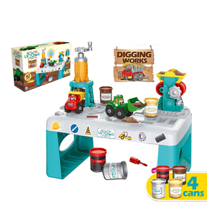 Ensemble de 42 pièces de pâte à modeler colorée, outils, plan de travail, jeu créatif pour enfants, <span class=keywords><strong>bricolage</strong></span>, art, artisanat, jouet, cadeau, boîte de couleur, EN71 ASTM - Product Image 1