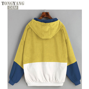 Giacca Invernale TONGYANG in Velluto a Coste con Cappuccio, Blocchi di Colore, Coulisse, Tasche Applicate, Spessa e Basica per <span class=keywords><strong>Donna</strong></span> - Product Image 6