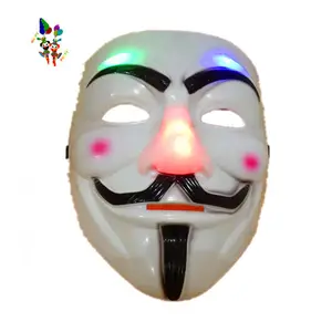 Plastic V Voor Vendetta Halloween Masquerade Led Party Maskers Mannen HPC-0474