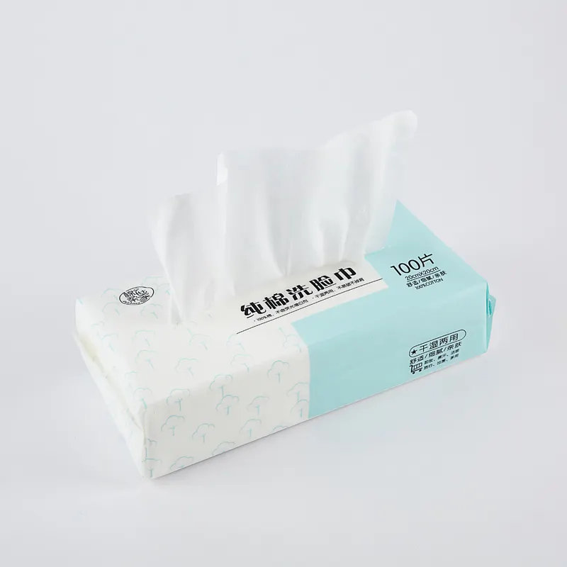 20*20cm 100pcs/pack soft cotton facial tissue soft pack