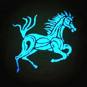 Custom design glow in the dark fluorescent sticker printing