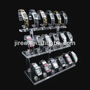 Fashionable Transparent Acrylic Jewelry and Watch Display Rack for Shops