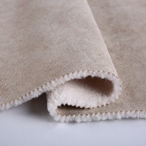 En gros 100% d'impression de Polyester collé fourrure daim feuille <span class=keywords><strong>tissu</strong></span> mètre prix - Product Image 5