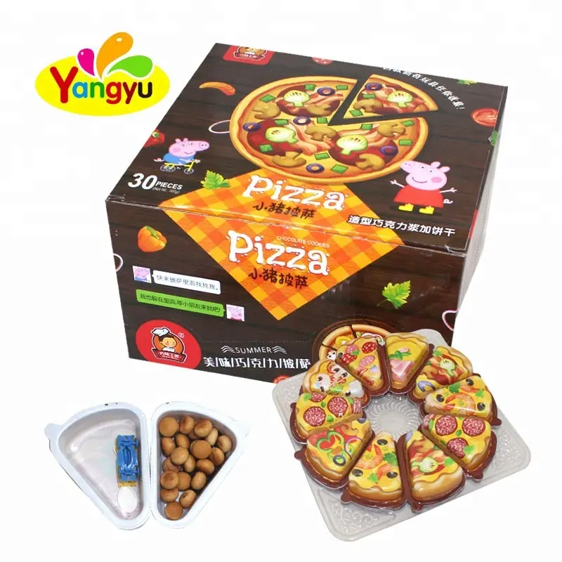 Delicious Surprise Pizza Plate Shaped Biscuit cup Chocolate