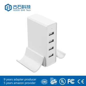Date <span class=keywords><strong>5</strong></span> <span class=keywords><strong>V</strong></span> 5A <span class=keywords><strong>4</strong></span> Ports USB Chargeur de Voyage Mur Power <span class=keywords><strong>Adapter</strong></span> avec Téléphone Portable Titulaire 1 ans de garantie - Product Image 2
