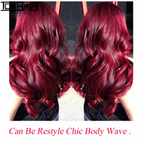 Mèches Lace Frontal Closure brésiliennes — beaufox, cheveux naturels, bordeaux, Lace Frontal Closure