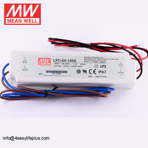 Постоянный ток Mean Well 50W <span class=keywords><strong>LED</strong></span> <span class=keywords><strong>Driver</strong></span> <span class=keywords><strong>1050mA</strong></span> LPC-60-1050 - Product Image 2