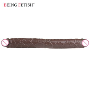 Mejor doble consolador largo Flexible Soft Jelly Vagina y Anal Gay lesbianas doble <span class=keywords><strong>Ended</strong></span> Dong juguetes sexuales - Product Image 3
