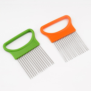 Supporto per <span class=keywords><strong>cipolla</strong></span> tagliata in acciaio inossidabile di vendita caldo/ago per forchetta per carne/affettatrice per verdure taglierina per pomodoro - Product Image 3