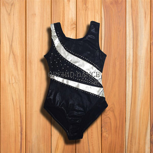 Débardeur strass en Spandex brillant pour enfants, accessoire de <span class=keywords><strong>gymnastique</strong></span> justaucorps pour filles, collection Offre Spéciale - Product Image 2