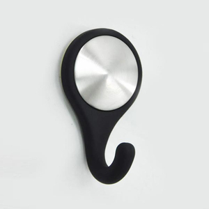 ตะขอพลาสติกขนาดใหญ่สีดำมีหมอกพร้อมกาวสองชั้น - Product Image 1