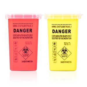1L Capacity Sharps Container Medical Needles Bin Biohazard Tattoo Piercing Needles Disposal Collect Box Tattoo Artist Waste Box