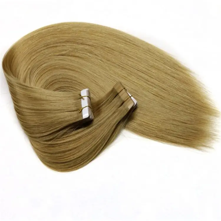 カーリーPUミニテープヘアエクステンション工場価格低MOQ 100% 人毛レミー