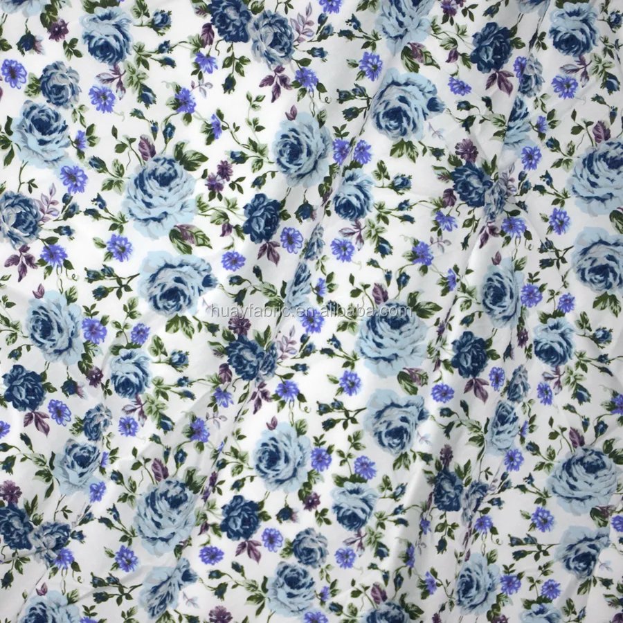Rose Cotton Fabrics Material Textile Wholesale Factory Directly Sale Floral Hot Selling Printing Poplin Fabric Jacquard COMBED