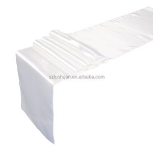 Restaurant Decorated Smooth Gold Satin <strong>Table</strong> <strong>Runner</strong> - Product Image 3