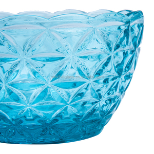 RCJ1002 retro <strong>big</strong> size Italy bubble sugar Pot, retro anaglyph glass <strong>jar</strong>, glass handmade pot - Product Image 4