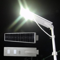 Farola Solar de Alta Luminosidad de 30W 50w 60w 80w, Poste de Acero Galvanizado para Iluminación de Calles con Brazos