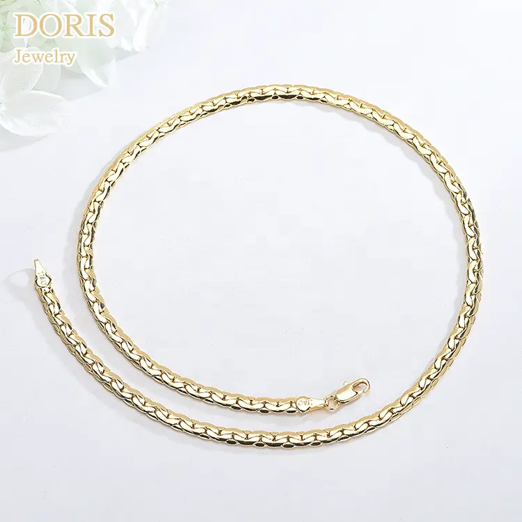 Doris Factory Hot selling good design 18K gold-plated chain factory price fashion chain charming low price necklace