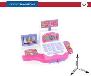 ที่นิยมพลาสติกซูเปอร์มาร์เก็ตเครื่อง<span class=keywords><strong>แคชเชียร์</strong></span>เงินสดลงทะเบียนของเล่นสำหรับเด็กบทบาทเด็กแกล้งเล่นชุดเกมที่มีสแกนเนอร์ - Product Image 5