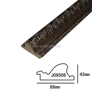 Campione gratuito di fabbrica di alta qualità ornato antico stile barocco Vintage retrò classico decorativo cornice in plastica modanatura - Product Image 4
