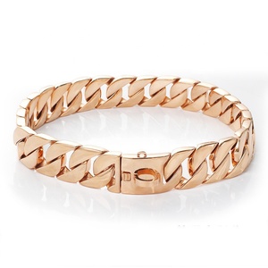 Collier pour chien en acier inoxydable, chaîne robuste pour bijoux, or 18K, vente en gros, animalerie, bijoux - Product Image 6