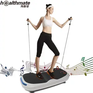 Crazy Fit Vibration Fitness Machine - Anti-Slip Vibrating Platform Exercise & Workout Trainer, with Built-in Bluetooth Speakers