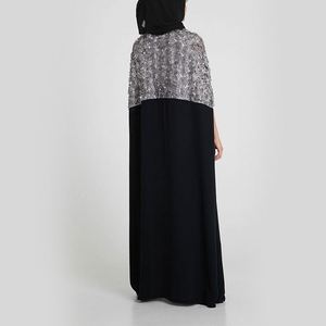 Último diseño de <span class=keywords><strong>Burqa</strong></span> para niñas, vestido de baile de graduación, Sexy, Abaya abierta frontal para fotos, 2019 - Product Image 3