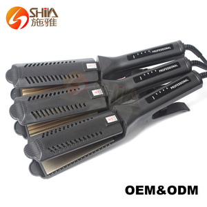 <span class=keywords><strong>Plancha</strong></span> de pelo de hierro plano de titanio <span class=keywords><strong>original</strong></span> profesional portátil negro top diez - Product Image 2