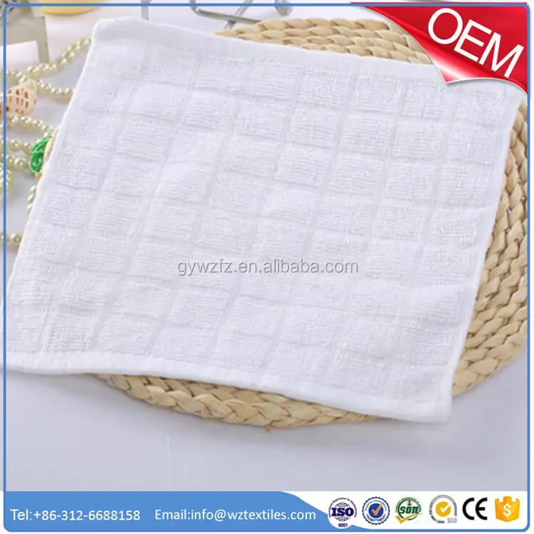 25x25cm weißes Handtuch aus 100% Baumwolle für Kuwait Airways