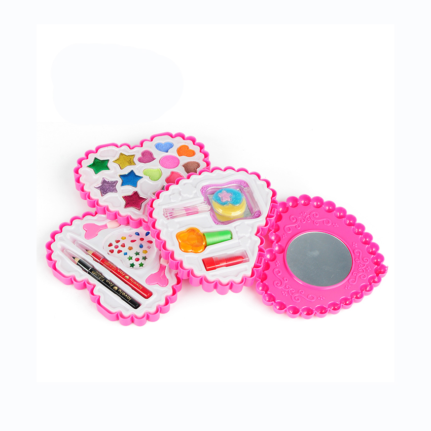 Sweet beautiful little girl baby beauty kids cosmetic kit makeup toy set