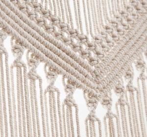 Tapiz de Macramé Tejido a Mano, Decoración de Pared Moderna y Abstracta con Plantas, 100% Algodón Orgánico, Ecológico para el Hogar - Product Image 6