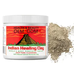 OEM ODM 100% Natural Deep Skin Pore Cleansing Detoxifying Calcium Bentonite Healing Clay Face Mask