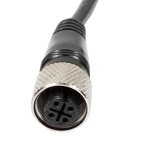 2 M recta 4 pin hembra PVC M12 cable IP67 plástico