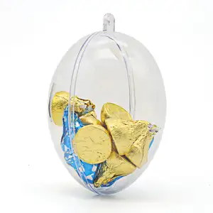 Holiday Plastic Easter <strong>Eggs</strong> <strong>Egg</strong> <strong>Decorations</strong> Open Plastic Party <strong>Decoration</strong> Event &amp; Party Supplies Clear 80*57*60mm - Product Image 1