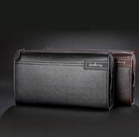 Dompet panjang untuk pria merek terkenal desainer tas tangan bisnis tempat paspor dompet perjalanan kapasitas tinggi