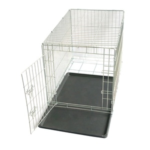 Al por mayor de encargo de lujo de dos <span class=keywords><strong>puertas</strong></span> grandes galvanizado casa jaula de perro - Product Image 1