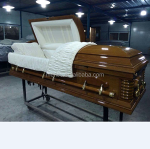 SUMMERVILLE walnut wood cheap coffins and purple caskets made in china