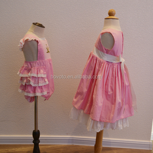 Nuovo abito firmato per bambina bella fiori abiti wdw remake rosa vestito per bambini - Product Image 3