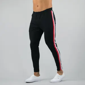 Concurrerende Prijs Eenvoudige Desgin Zwarte Broek Joggers Met Strepen