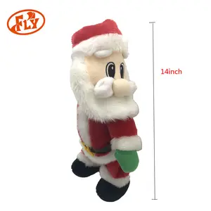 14 дюймов милые качающиеся задница кукла Санта-Клауса с музыкой