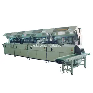 Full Automatic 4 Color Plastic Bucket Curved Screen Printing Machine