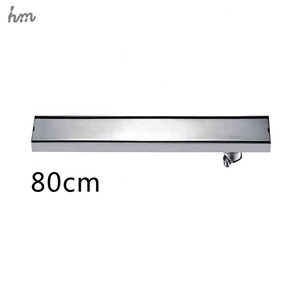 Odor Resistant Floor <strong>Drain</strong> <strong>Cover</strong> 80cm Long Rectangular Sus304 Stainless Steel Shower Invisible Side Drainage Port Floor <strong>Drain</strong> - Product Image 1