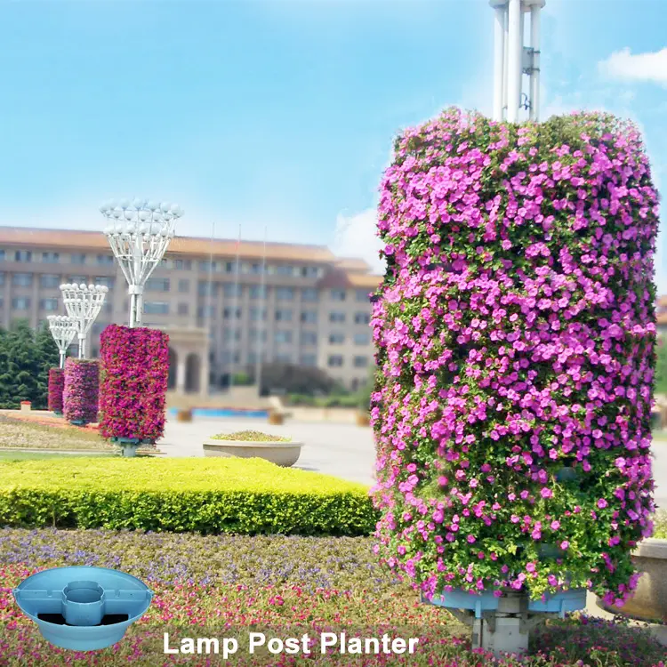 Light post flower garden ideas for light post flower garden baskets greening decoration, light post planter