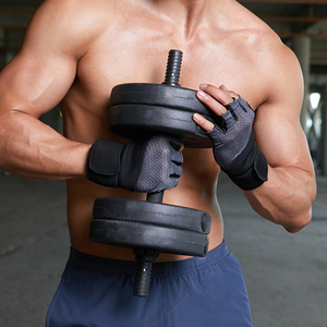 Custom logo Half Finger Long Wrist Band protection Gym Fitness <strong>Weight</strong> Lifting <strong>Gloves</strong> For Men - Product Image 2