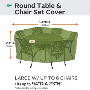 Housse <span class=keywords><strong>de</strong></span> table et <span class=keywords><strong>de</strong></span> chaise <span class=keywords><strong>de</strong></span> <span class=keywords><strong>jardin</strong></span> résistante à l'eau en tissu Oxford robuste, <span class=keywords><strong>protection</strong></span> anti-UV, toutes saisons - Product Image 2