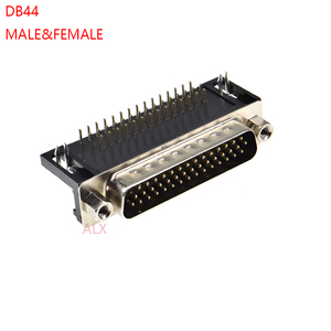 DB44 Đầu Nối Cổng Nối Tiếp Gắn PCB Đực Cái Đầu Nối D-Sub Góc Phải Bộ Chuyển Đổi Giắc Cắm 44pin 3 Hàng 44 Chân 44 P - Product Image 1