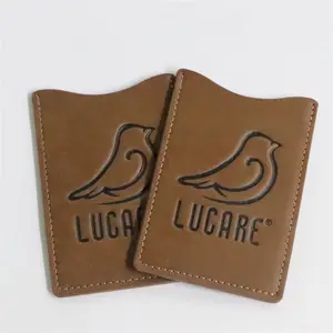 Số Lượng Lớn Tùy Chỉnh Logo Da Phong Cách Đồng Xu Nhỏ Xe Chìa Khóa Dập Nổi PU Pouch Da ID Chủ Thẻ