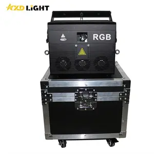 Daya Tinggi RGB, Laser Light 3W Natal Laser Disko Pencahayaan Dj Acara Kinerja Harga Laser Peralatan dengan Kasus Penerbangan