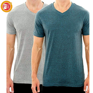 Chine usine Personnalisé Votre Propre Logo OEM Pas Cher Impression V cou des hommes t chemises - Product Image 4