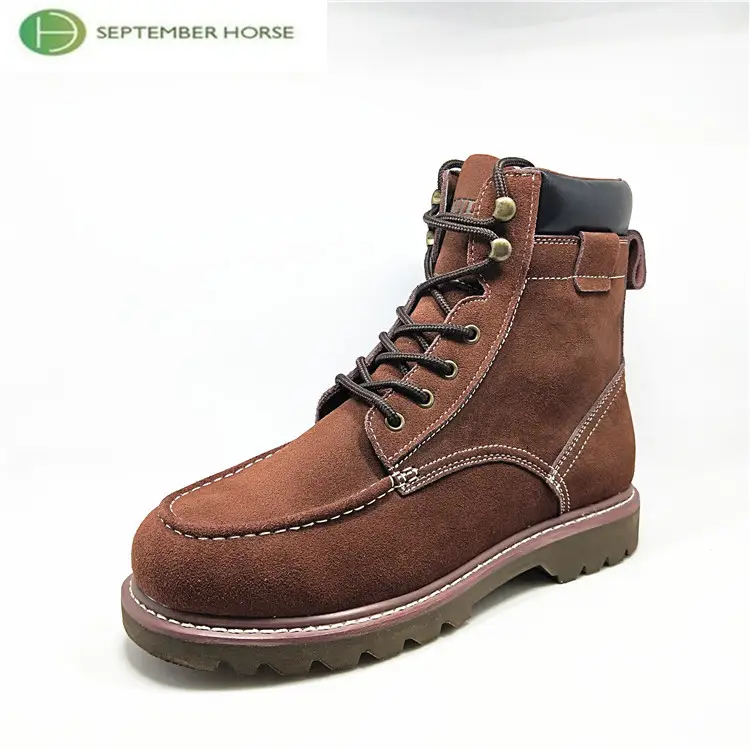 Work Genuine Leather GYW Durable Flat Men Boots
